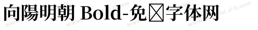 向陽明朝 Bold字体转换